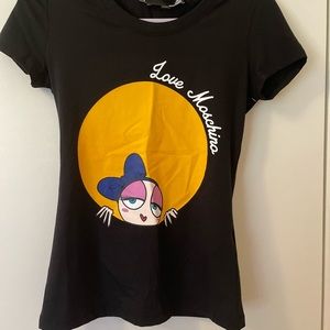 Moschino “Love Moschino” Black Tee Size 8